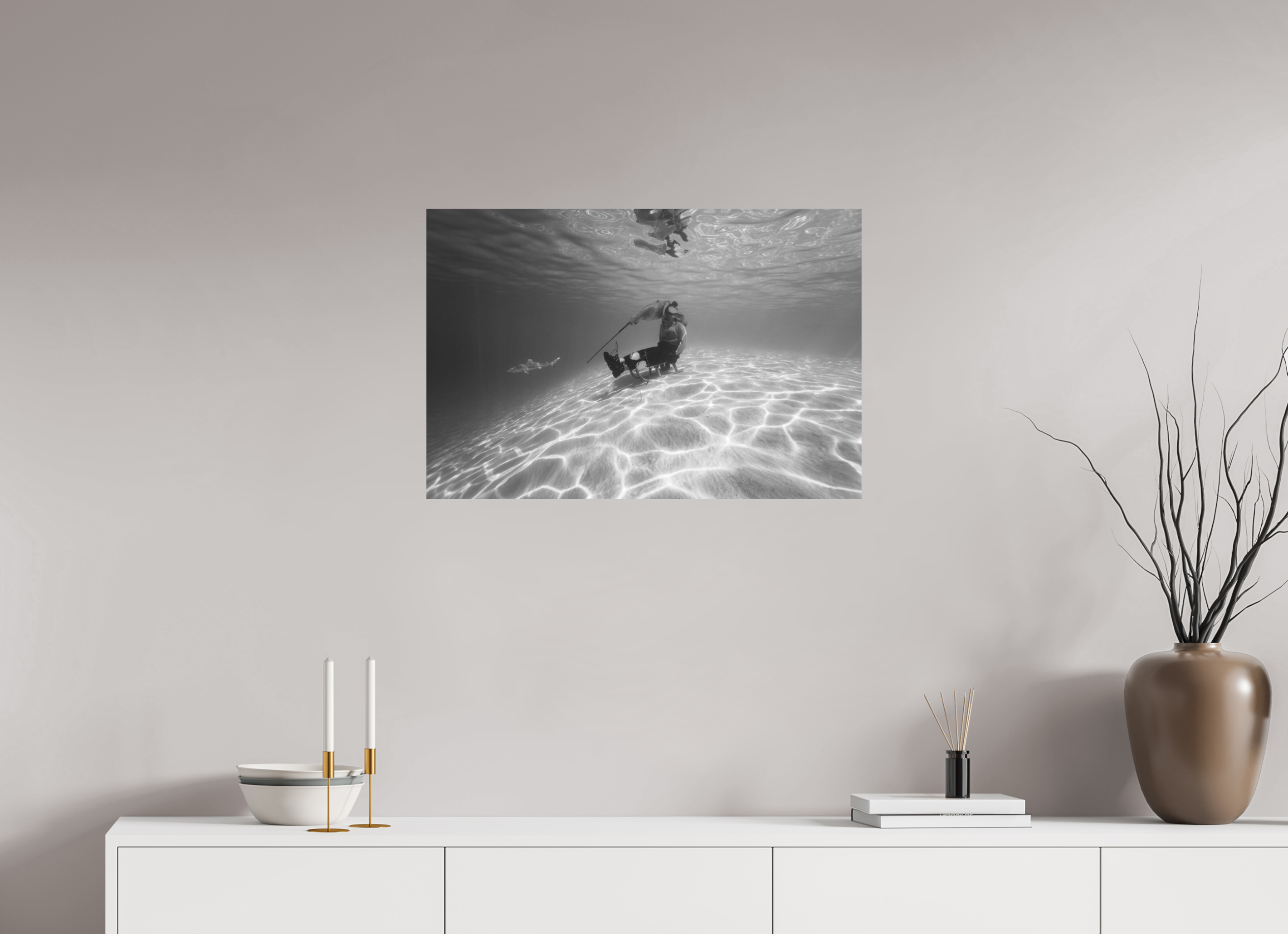 75 x 50 cm, Print Hahnemühle Bright white Underwater Sledding