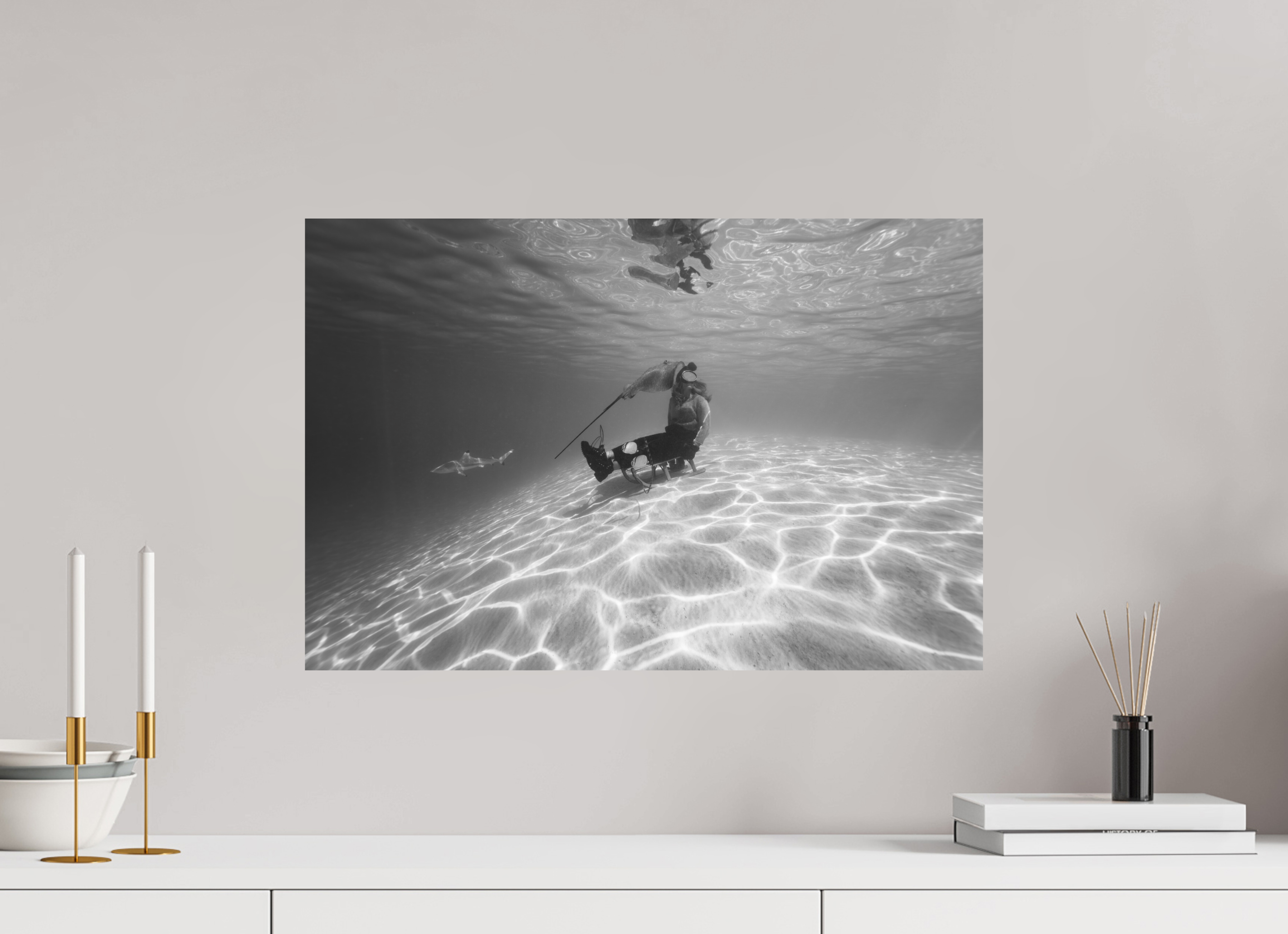 60 x 40 cm, Print Hahnemühle Bright white Underwater Sledding