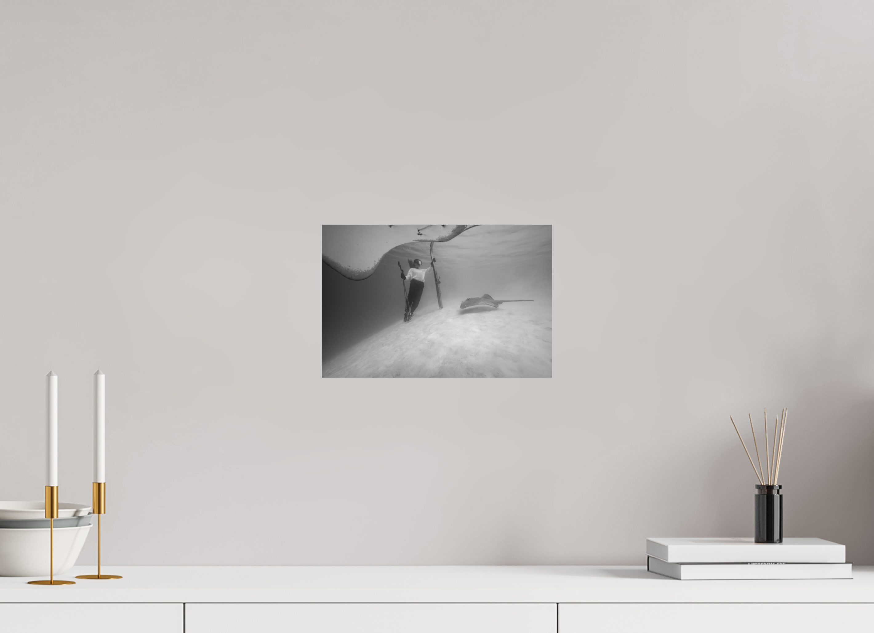 30 x 20 cm, Print Hahnemühle Bright white Underwater Skiing
